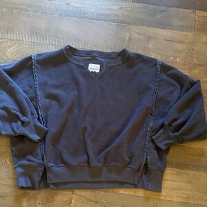 American Eagle Seriously huggable textured oversized Sweatshirt with slits